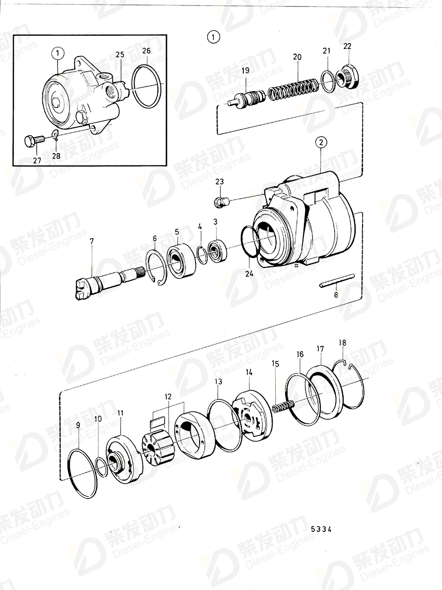 VOLVO Ball bearing 11010 Drawing VOLVO Ball bearing 11010 Drawing